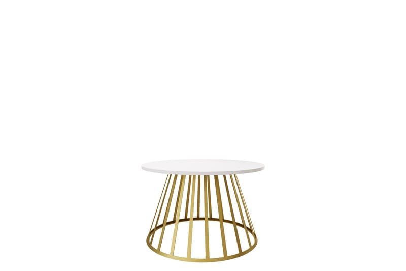Frosty Soffbord 75 cm, Guld/Vit