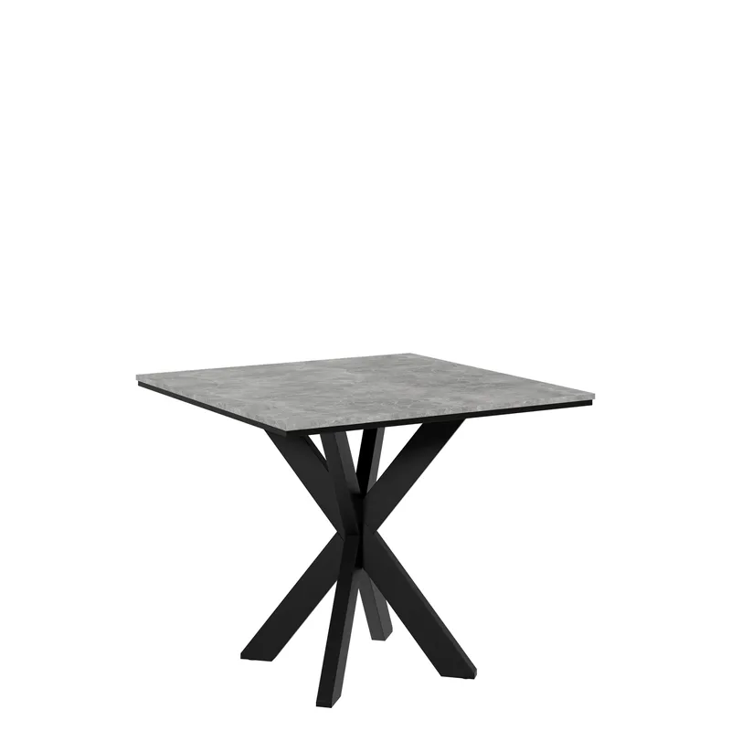 Fynrel Matbord 90 cm Kvadratisk, Svart/Grå