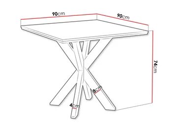 Fynrel Matbord 90 cm Kvadratisk - Svart/Vit - Möbler - Bord & matgrupp - Matbord & köksbord