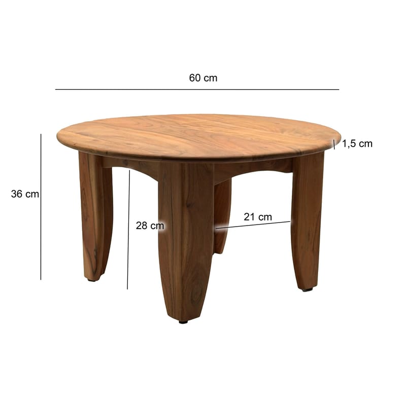 Fynricon Soffbord 60 cm Rund - Varmbrun - Möbler - Bord & matgrupp - Soffbord