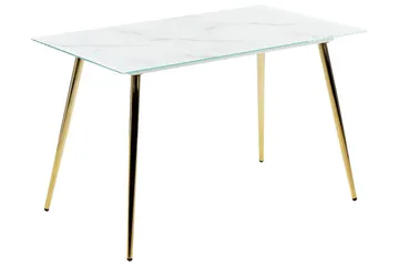 Gabriela Matbord 70x120 cm - Vit/Guld - Möbler - Bord & matgrupp - Matbord & köksbord