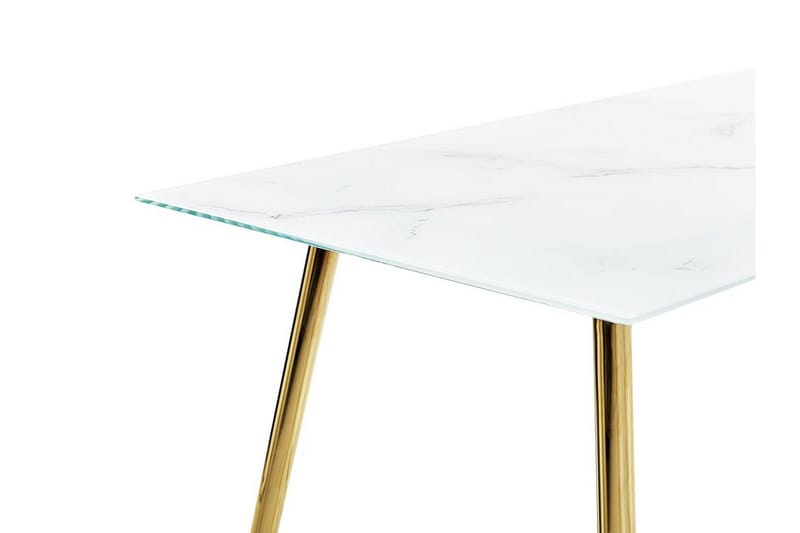 Gabriela Matbord 70x120 cm - Vit/Guld - Möbler - Bord & matgrupp - Matbord & köksbord