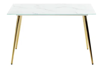 Gabriela Matbord 70x120 cm - Vit/Guld - Möbler - Bord & matgrupp - Matbord & köksbord