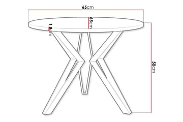 Gaddi 65 cm Runt Soffbord i Trä med Målat Trä - Vit|Svart - Möbler - Bord & matgrupp - Soffbord