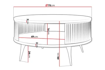 Galia Soffbord 75 cm - Svart - Möbler - Bord & matgrupp - Soffbord