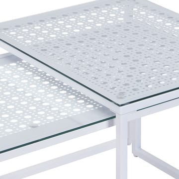 Galilo Satsbord 100 cm Set om 2 - Transparent och matt vit - Möbler - Bord & matgrupp - Soffbord