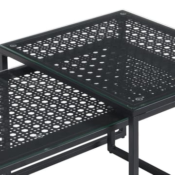 Galilo Satsbord 100 cm Set om 2 - Transparent och mattsvart - Möbler - Bord & matgrupp - Soffbord
