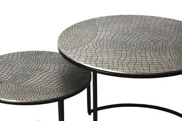 Galova Soffbord 60 cm Set om 2 - Guld och svart - Möbler - Bord & matgrupp - Soffbord