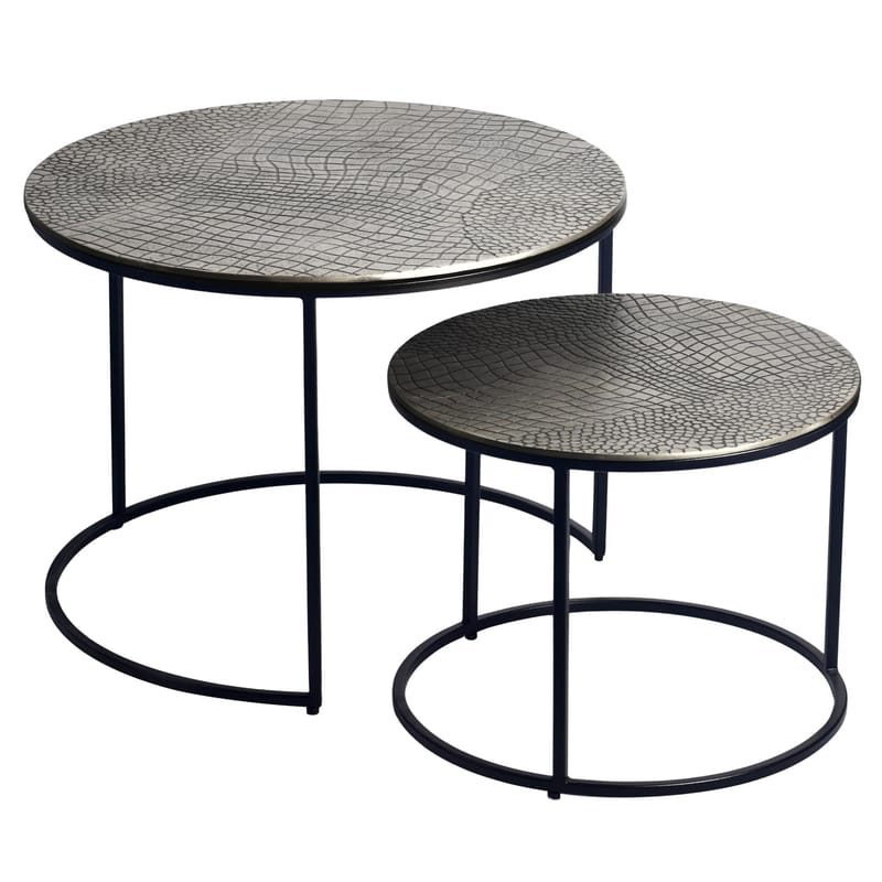 Galova Soffbord 60 cm Set om 2 - Guld och svart - Möbler - Bord & matgrupp - Soffbord