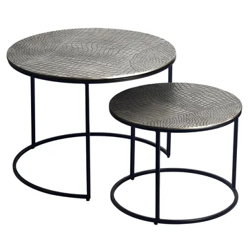 Galova Soffbord 60 cm Set om 2 - Guld och svart - Möbler - Bord & matgrupp - Soffbord