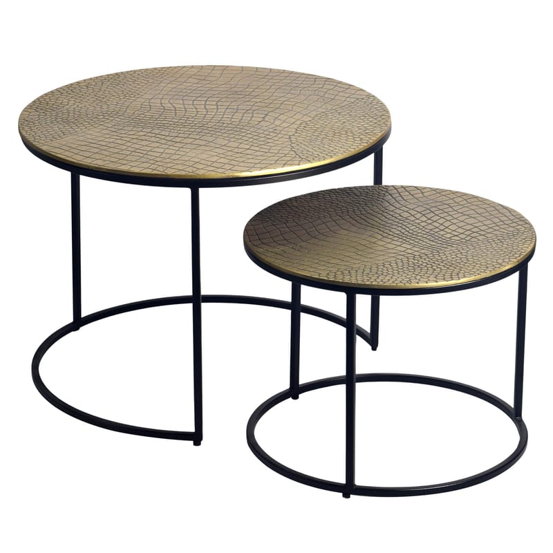 Galova Soffbord 60 cm Set om 2 - Silver och svart - Möbler - Bord & matgrupp - Soffbord