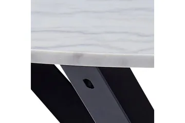 Ganesh Runt Matbord 110 cm med Marmorskiva och Metallutseende - Vit - Möbler - Bord & matgrupp - Marmorbord