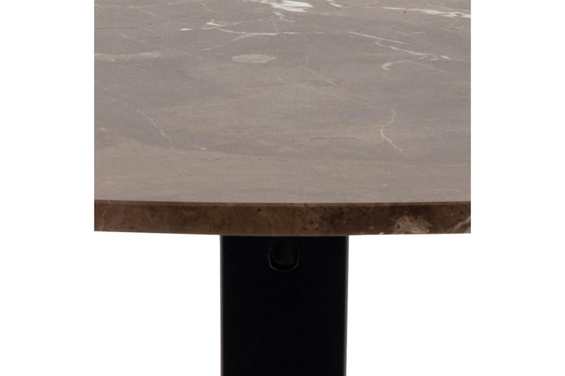 Ganesh Runt Matbord 120 cm med Marmorskiva och Metallutseende - Brun - Möbler - Bord & matgrupp - Marmorbord