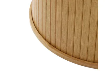 Gethin Runt Matbord 120 cm med Trä- och Ekutseende - Beige - Möbler - Bord & matgrupp - Matbord & köksbord