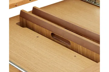 Gethin Runt Matbord 120 cm med Trä- och Ekutseende - Beige - Möbler - Bord & matgrupp - Matbord & köksbord