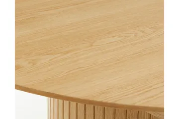 Gethin Runt Matbord 120 cm med Trä- och Ekutseende - Beige - Möbler - Bord & matgrupp - Matbord & köksbord