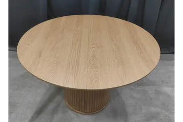 Gethin Runt Matbord 120 cm med Trä- och Ekutseende - Beige - Möbler - Bord & matgrupp - Matbord & köksbord