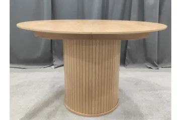 Gethin Runt Matbord 120 cm med Trä- och Ekutseende - Beige - Möbler - Bord & matgrupp - Matbord & köksbord