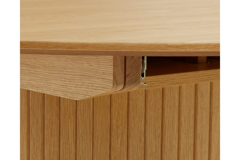 Gethin Runt Matbord 120 cm med Trä- och Ekutseende - Beige - Möbler - Bord & matgrupp - Matbord & köksbord