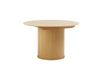 Gethin Runt Matbord 120 cm med Trä- och Ekutseende - Beige - Möbler - Bord & matgrupp - Matbord & köksbord