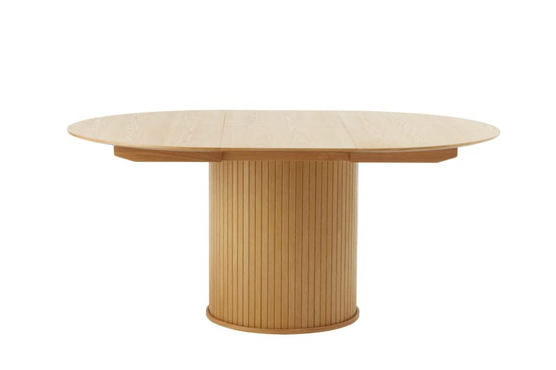 Gethin Runt Matbord 120 cm med Trä- och Ekutseende - Beige - Möbler - Bord & matgrupp - Matbord & köksbord