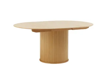 Gethin Runt Matbord 120 cm med Trä- och Ekutseende - Beige - Möbler - Bord & matgrupp - Matbord & köksbord