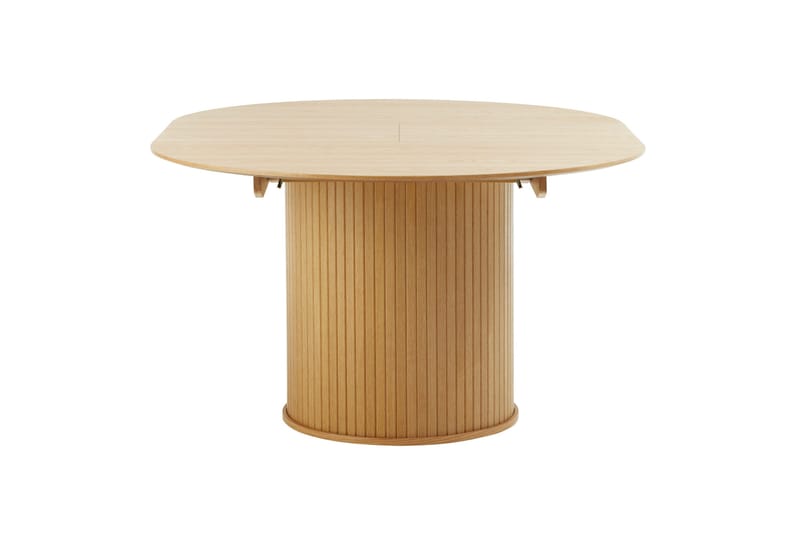 Gethin Runt Matbord 120 cm med Trä- och Ekutseende - Beige - Möbler - Bord & matgrupp - Matbord & köksbord