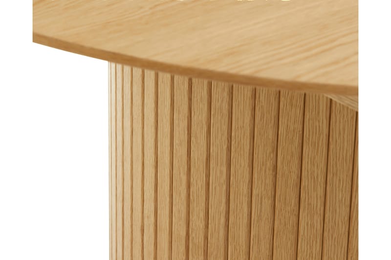 Gethin Runt Matbord 120 cm med Trä- och Ekutseende - Beige - Möbler - Bord & matgrupp - Matbord & köksbord