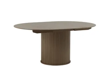 Gethin Runt Matbord 120 cm med Trä- och Valnötsutseende - Brun - Möbler - Bord & matgrupp - Matbord & köksbord