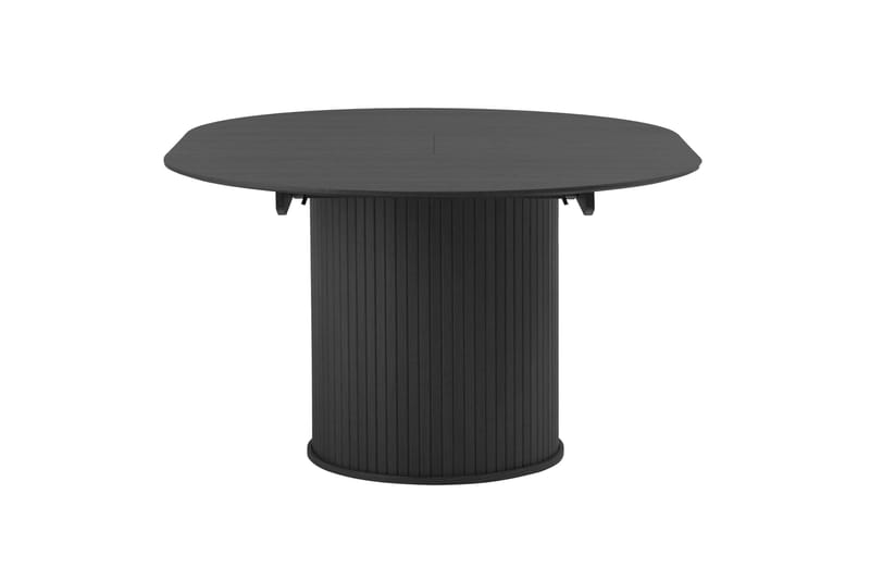 Gethin Runt Matbord 120 cm med Träutseende - Svart - Möbler - Bord & matgrupp - Matbord & köksbord