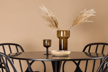 Glade Matgrupp 100 cm Rund med 4 Dyrön stolar - Svart - Möbler - Bord & matgrupp - Matgrupp