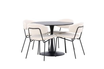 Gladiusa Matbord 100x74 cm Runt med 4 Chico Matstol - Möbler - Bord & matgrupp - Matgrupp