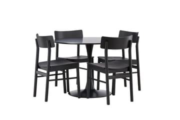 Gladiusa Matbord 100x74 cm Runt med 4 Montros Matstol - Möbler - Bord & matgrupp - Matgrupp