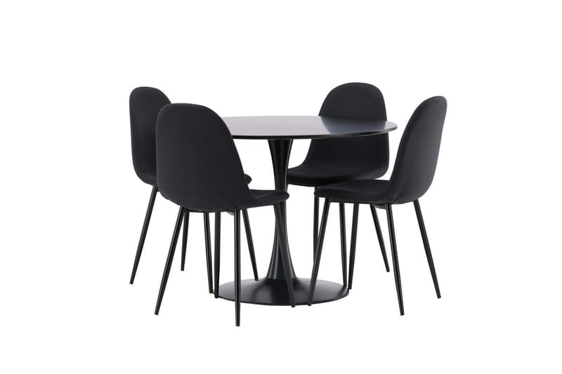 Gladiusa Matbord 100x74 cm Runt med 4 Polar Matstol - Möbler - Bord & matgrupp - Matgrupp