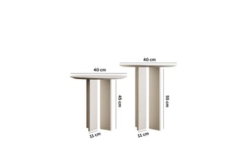 Glenure Soffbord 40 cm - Cremevit - Möbler - Bord & matgrupp - Soffbord