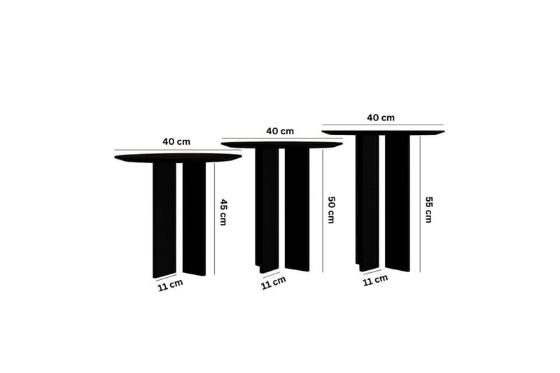 Glenure Soffbord 40 cm - Svart - Möbler - Bord & matgrupp - Soffbord