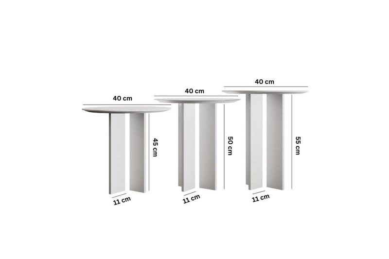 Glenure Soffbord 40 cm - Vit - Möbler - Bord & matgrupp - Soffbord