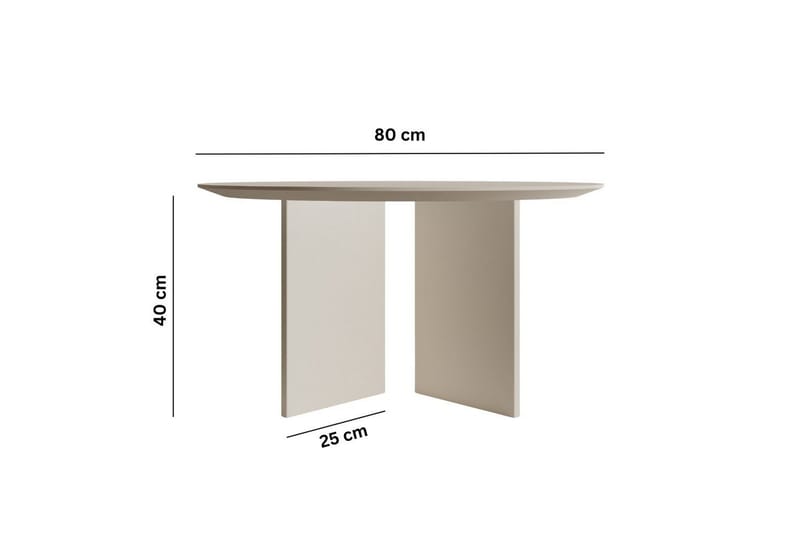 Glenure Soffbord 80 cm - Cremevit - Möbler - Bord & matgrupp - Soffbord