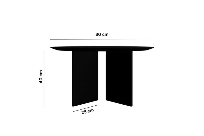 Glenure Soffbord 80 cm - Svart - Möbler - Bord & matgrupp - Soffbord