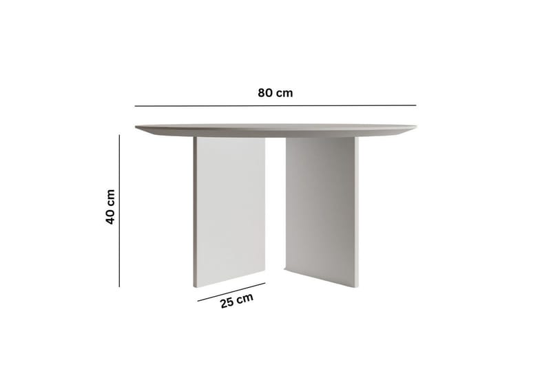 Glenure Soffbord 80 cm - Vit - Möbler - Bord & matgrupp - Soffbord