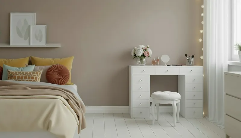 Glow Stort sminkbord utan spegel - Förvaring med lådor 120 cm - Vit - Möbler - Bord & matgrupp - Sminkbord & toalettbord