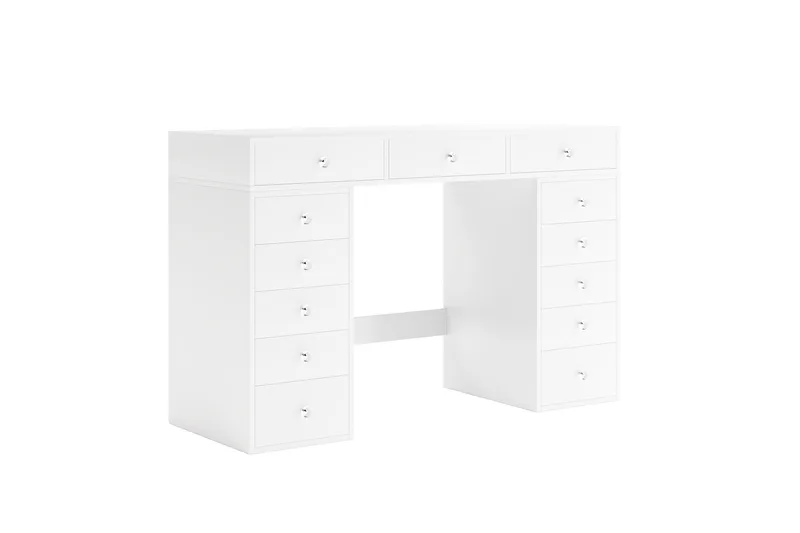 Glow Stort sminkbord utan spegel - Förvaring med lådor 120 cm - Vit - Möbler - Bord & matgrupp - Sminkbord & toalettbord