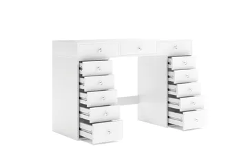 Glow Stort sminkbord utan spegel - Förvaring med lådor 120 cm - Vit - Möbler - Bord & matgrupp - Sminkbord & toalettbord