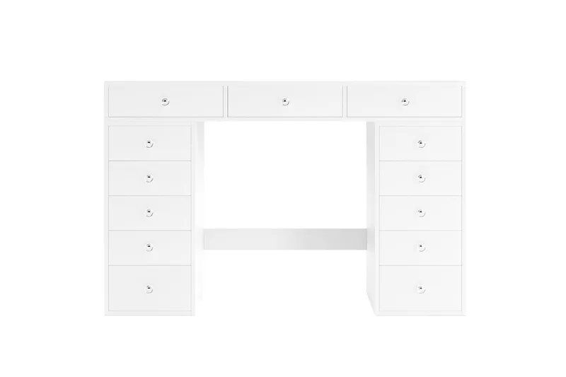 Glow Stort sminkbord utan spegel - Förvaring med lådor 120 cm - Vit - Möbler - Bord & matgrupp - Sminkbord & toalettbord