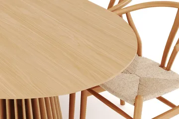 Gontas Matgrupp 200 cm Ovalt Ek med 6 Dastoori Matstol - Natur - Möbler - Bord & matgrupp - Matgrupp