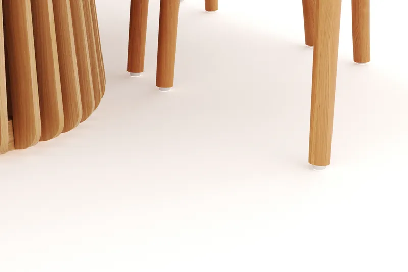 Gontas Matgrupp 200 cm Ovalt Ek med 6 Dastoori Matstol - Natur - Möbler - Bord & matgrupp - Matgrupp