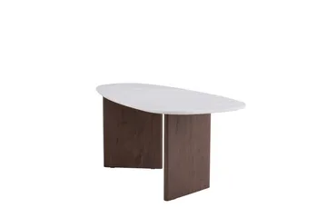 Grönvik Asymmetriskt Matbord 180 cm med Valnöts- och Betongutseende - Beige - Möbler - Bord & matgrupp - Matbord & köksbord