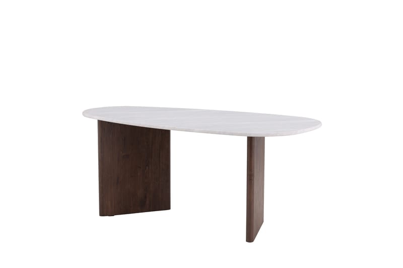 Grönvik Asymmetriskt Matbord 180 cm med Valnöts- och Betongutseende - Beige - Möbler - Bord & matgrupp - Matbord & köksbord