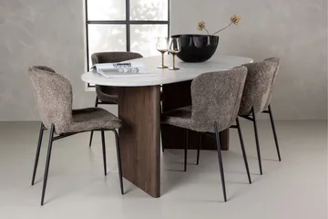 Grönvik Matgrupp 180 cm Oval med 4 Modesto Stolar - Mocca - Möbler - Bord & matgrupp - Matgrupp