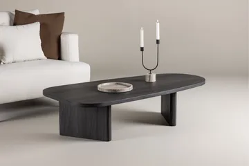 Grönvik Ovalt Soffbord 130x65 cm i Målat Trä - Svart - Möbler - Bord & matgrupp - Soffbord